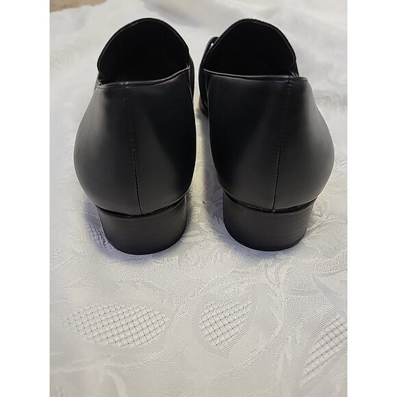 Tahari Loafers Langley Black Block Heel Size 10 M - Picture 4 of 7